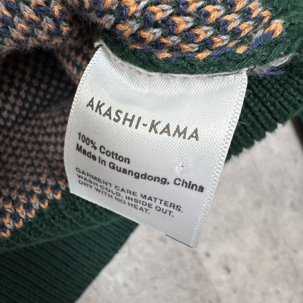 Green Triangle Pattern Cardigan Sweater - Picture 3 of 7